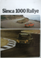 Simca 1000 Rallye brochure folder